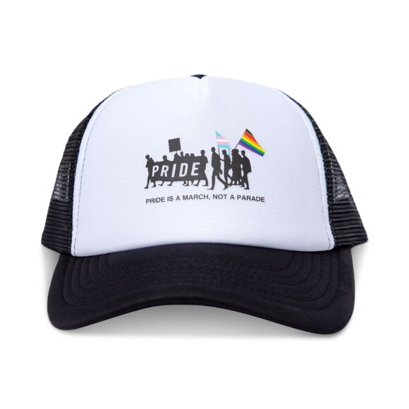 The Phluid Project Pride Is a March Snap-Back Trucker Hat, White/Black, NWT - Picture 1 of 1